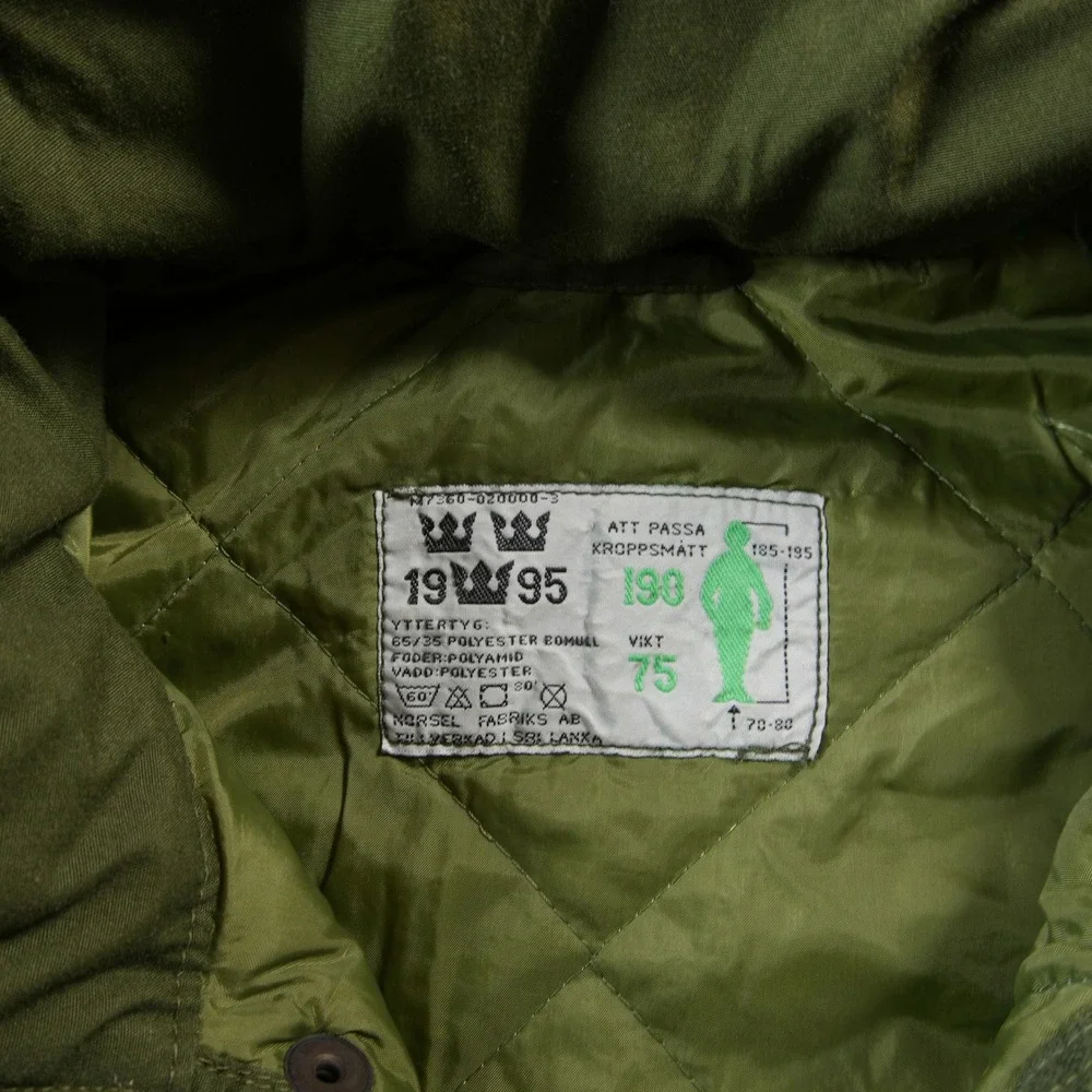 Vintage 1995 Swedish Military M90 Insulated Field Parka Men Jacket 190/75 XL